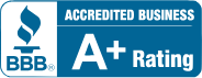BBB Accredited Business, A+ Rating