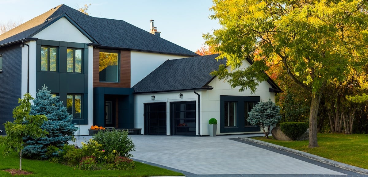 Custom built luxury house in the suburbs, modern