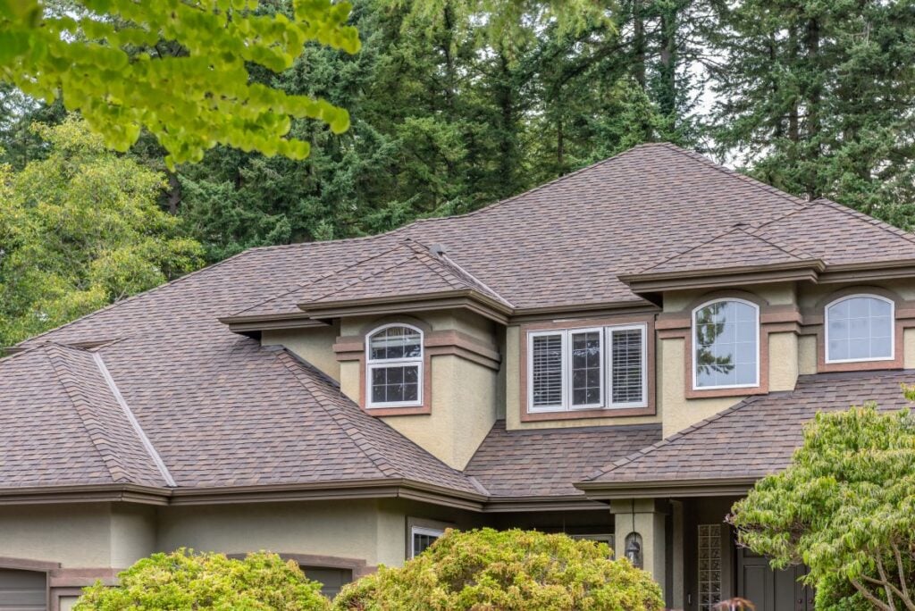 Luxury shingles on a large house