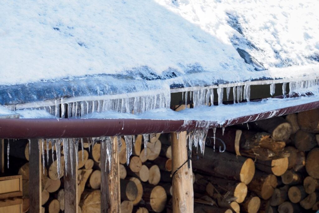 how to fix a sagging roof ice dams snow on top of roof