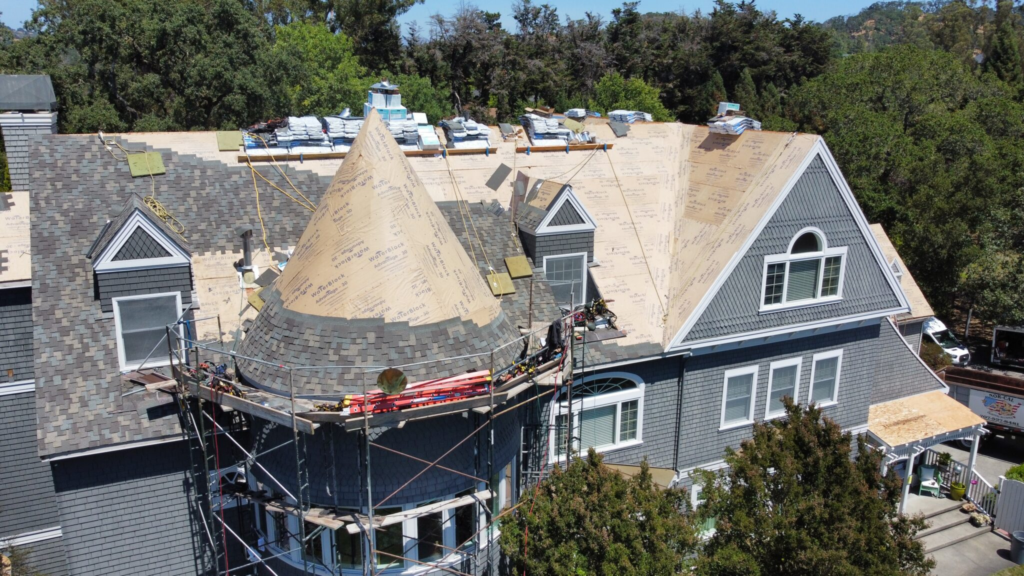 Capstone Roofing crew working on a North Bay home